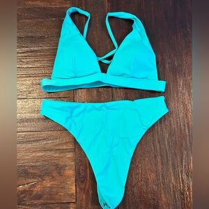 Turquoise Blue Bikini Set